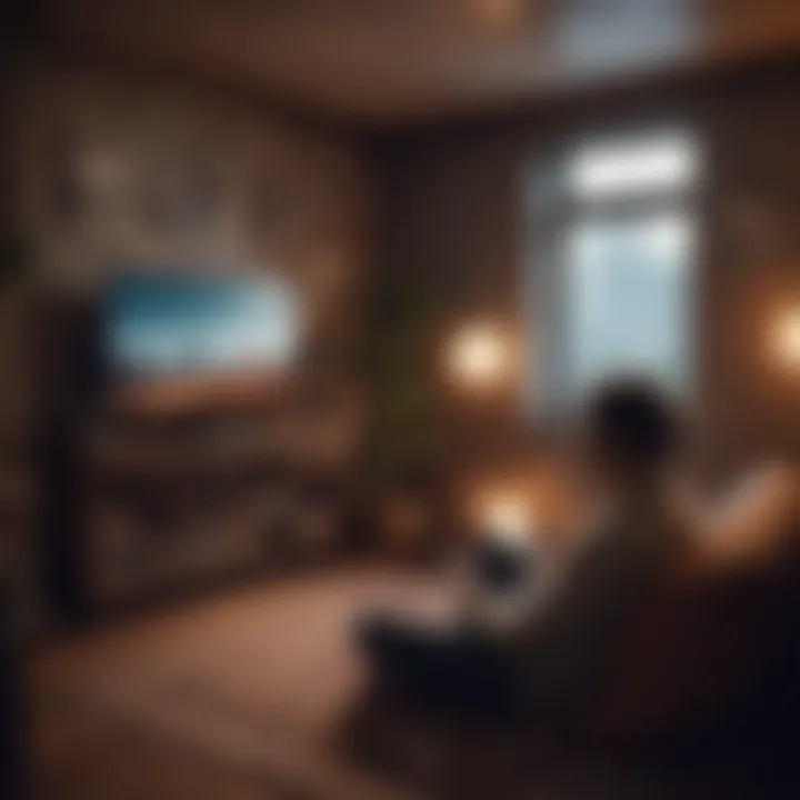 A person enjoying a peaceful gaming session in a cozy nook