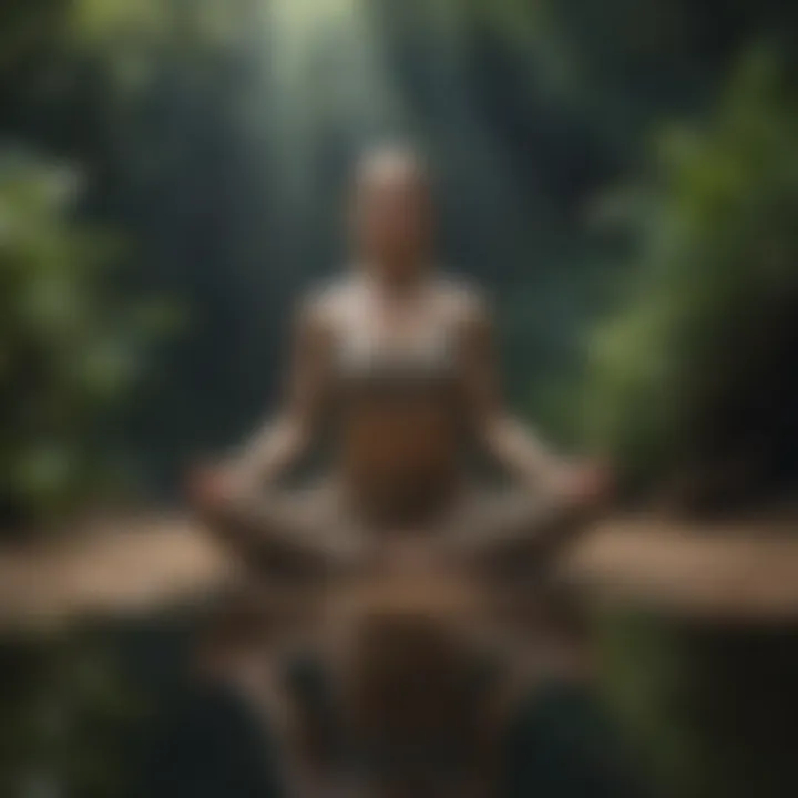 A person meditating, embodying mindfulness and self-reflection