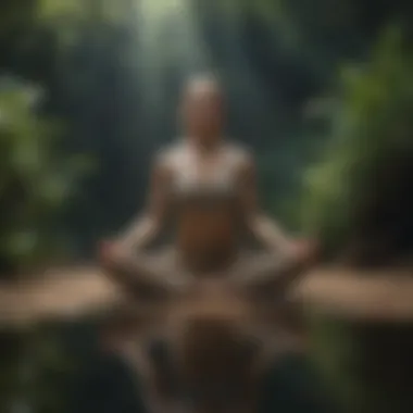 Mindfulness and Self-Reflection A person meditating, embodying mindfulness and self-reflection