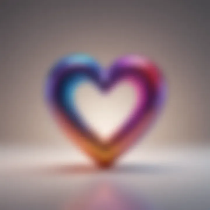 A vibrant heart drawn with colors, representing love and positivity