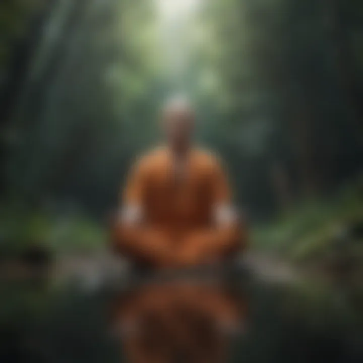 A peaceful individual in meditation illustrating inner peace