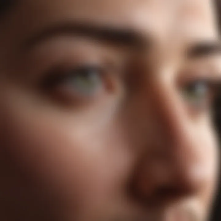 A close-up of a mindful meditation session