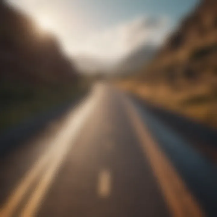 A winding road representing change
