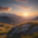 A serene landscape depicting a sunrise over a mountain range, symbolizing hope and new beginnings.