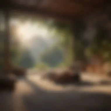 A Tranquil Setting for Lying Down Meditation Serene environment for meditation
