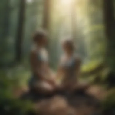 Embracing Nature for Mindfulness Tranquil nature scene promoting relaxation