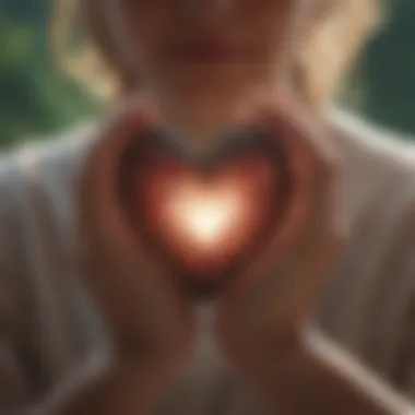 Embracing Loving-Kindness A heart surrounded by calming elements representing loving-kindness