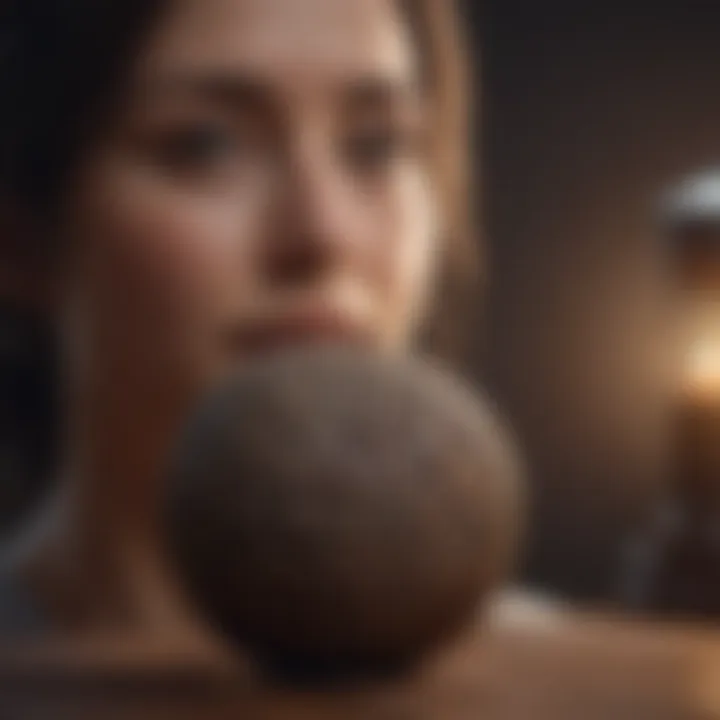 A close-up of a person practicing mindfulness