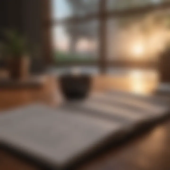 A journal with reflection prompts on meditation