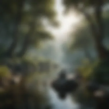 Serenity in Nature A serene landscape promoting tranquility