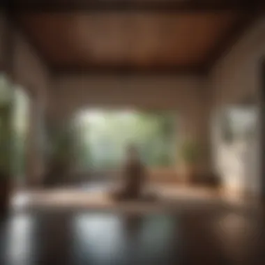 Calm indoor meditation space enhancing focus