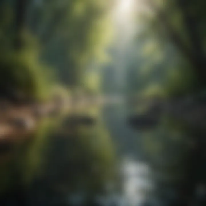 Peaceful nature scene promoting tranquility