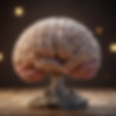 Illustration of brain relaxation during meditation