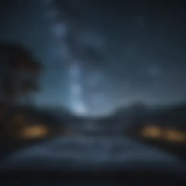 Soothing night sky promoting peaceful sleep