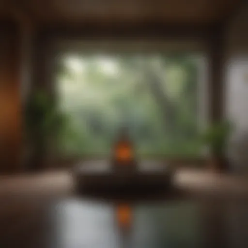 Tranquil meditation space for relaxation