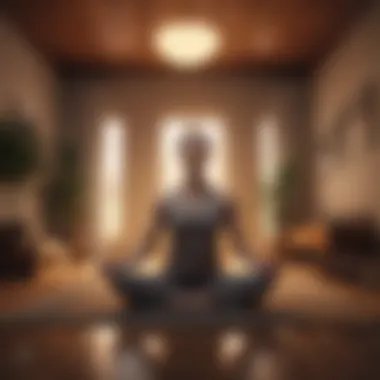 Meditation for Enhanced Sleep Quality Peaceful individual meditating in a quiet room