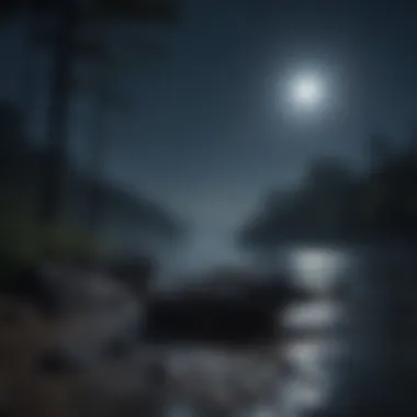 Calming Moonlight for Restful Sleep Serene night scene with calming moonlight
