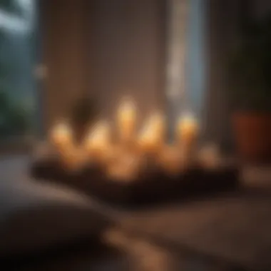 Creating a Tranquil Meditation Environment Meditative space with candles and cushions