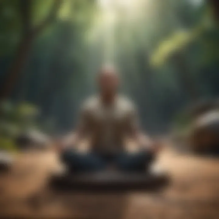 Conceptual image of mindfulness meditation