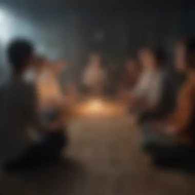 Fostering Collective Awareness A team engaging in a mindfulness exercise