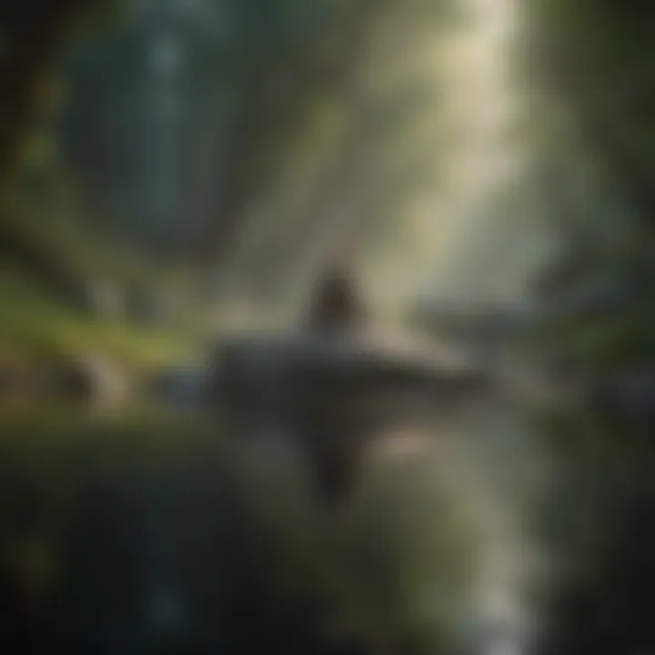A serene landscape representing mindfulness