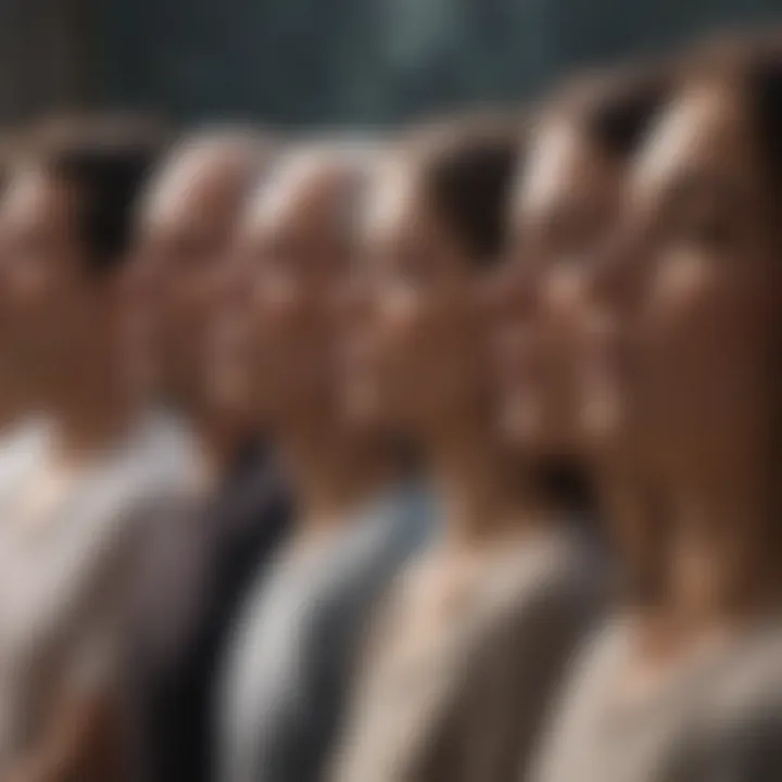 Group practicing deep breathing exercises together