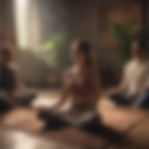 Group of individuals engaged in a mindfulness meditation session