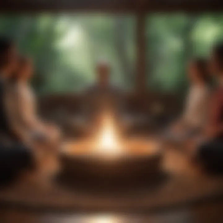 Engaging meditation circle enhancing connection