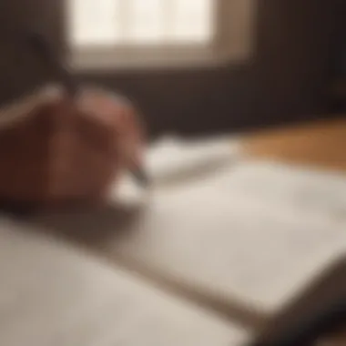 Capturing Inner Reflections in Writing Close-up of a journal with handwritten thoughts