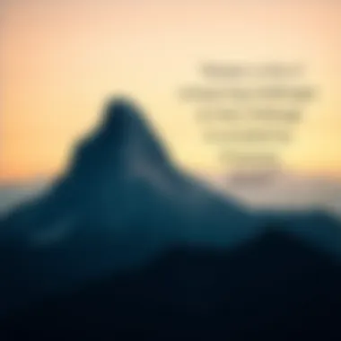 A mountain peak symbolizing overcoming challenges