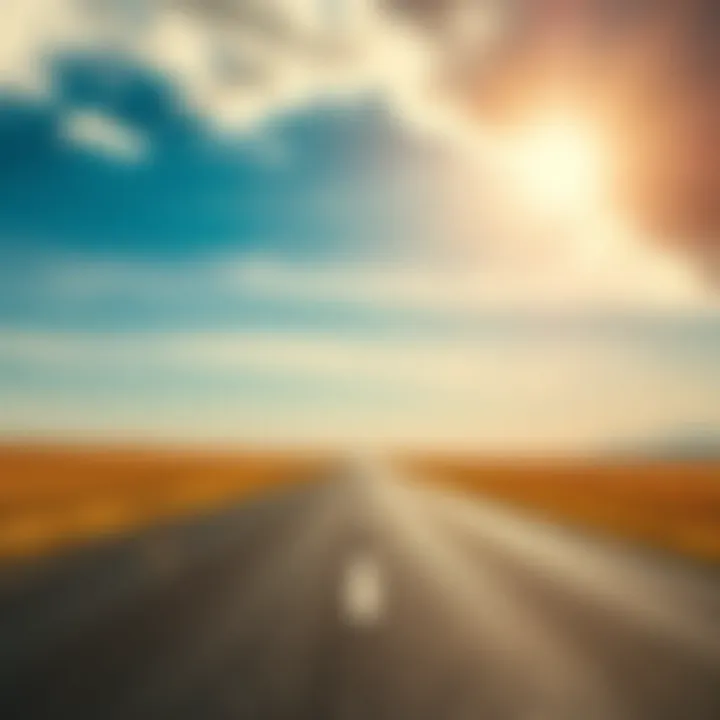 An open road under a bright sky depicting freedom and possibilities