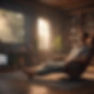 A serene gaming environment encouraging relaxation