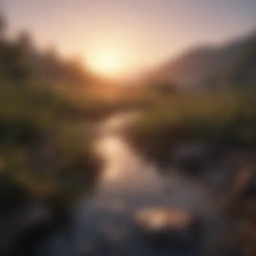 A serene landscape at dawn, symbolizing new beginnings.
