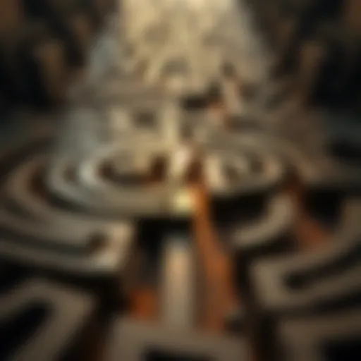 A labyrinth representing the complexity of navigating relationships with a narcissist.