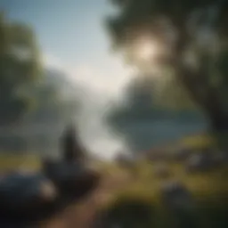 A serene landscape symbolizing calmness amidst chaos