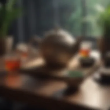 Relaxation Ritual A calming tea setup indicating relaxation and self-care