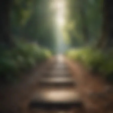 Path to Recovery Abstract representation of emotional healing and growth.