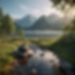 A serene landscape promoting mindfulness and reflection.