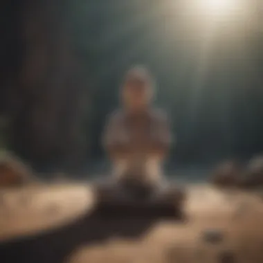 A symbolic representation of letting go of burdens.