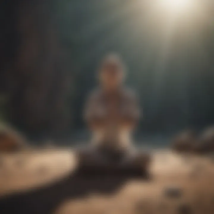 A symbolic representation of letting go of burdens.