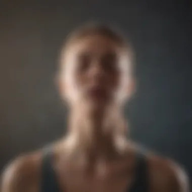 A person practicing breathing techniques for anxiety relief