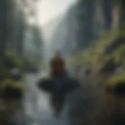 A serene landscape representing tranquility amidst chaos