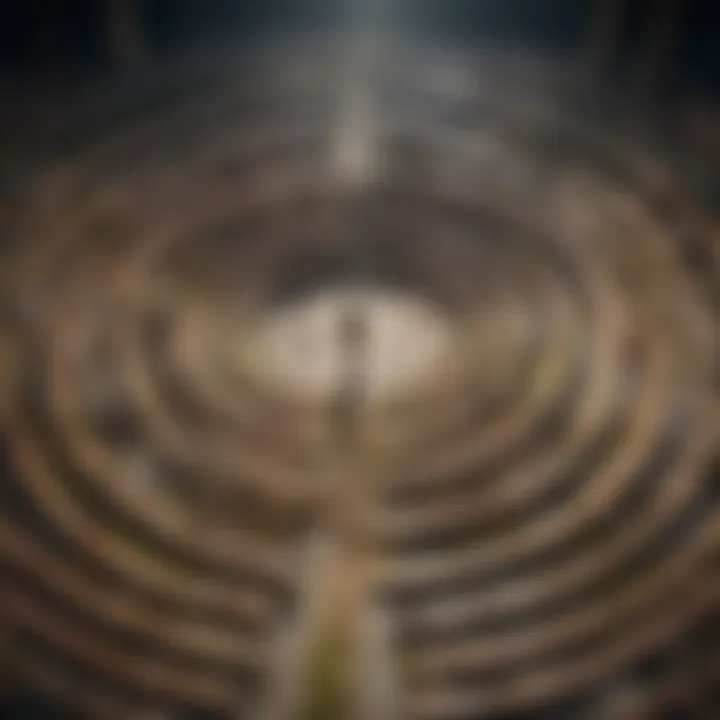 A labyrinth symbolizing life's complexities