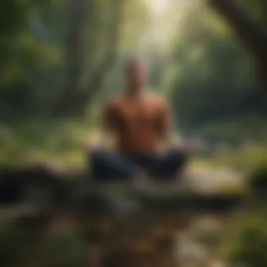 Mindfulness in Nature A person meditating in nature to illustrate mindfulness