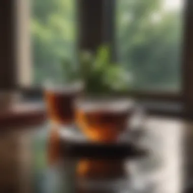 Reflections for Clarity A journal and a cup of tea symbolizing self-reflection