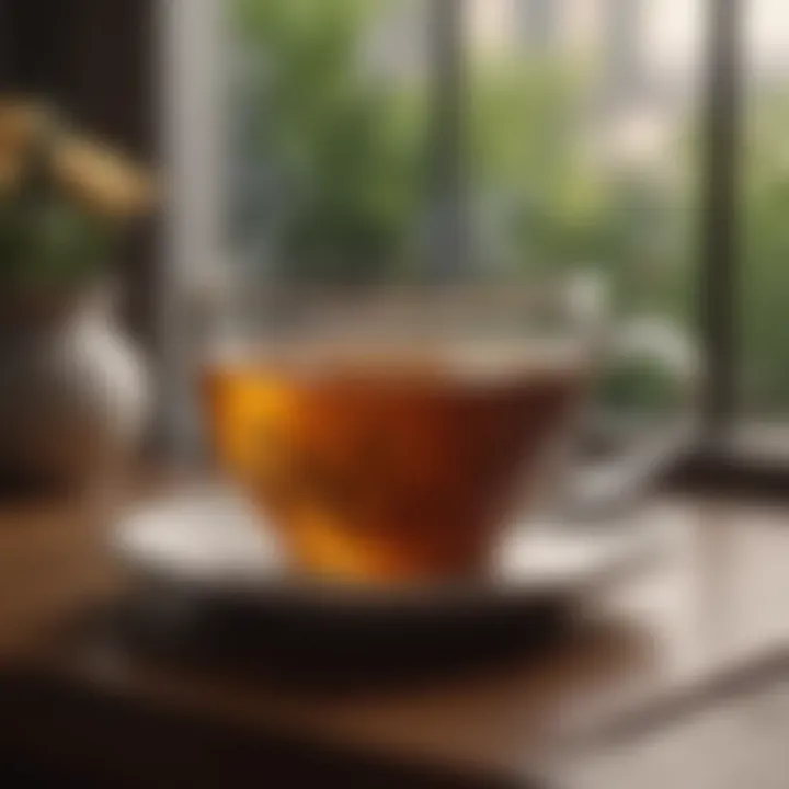 A warm cup of herbal tea for comfort