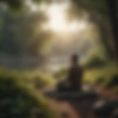 Mindfulness in Nature A tranquil meditation scene in nature