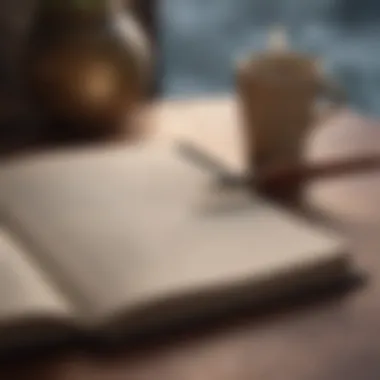 Journal for Emotional Self-Reflection A journal and pen representing self-reflection and emotional processing