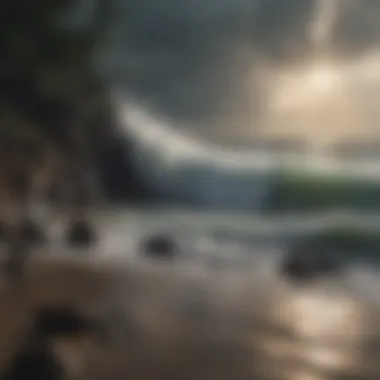 Finding Calm in the Storm A serene landscape representing tranquility amidst chaos