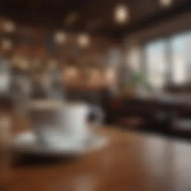 Connections Over Coffee A cozy coffee shop atmosphere fostering connections over warm drinks.